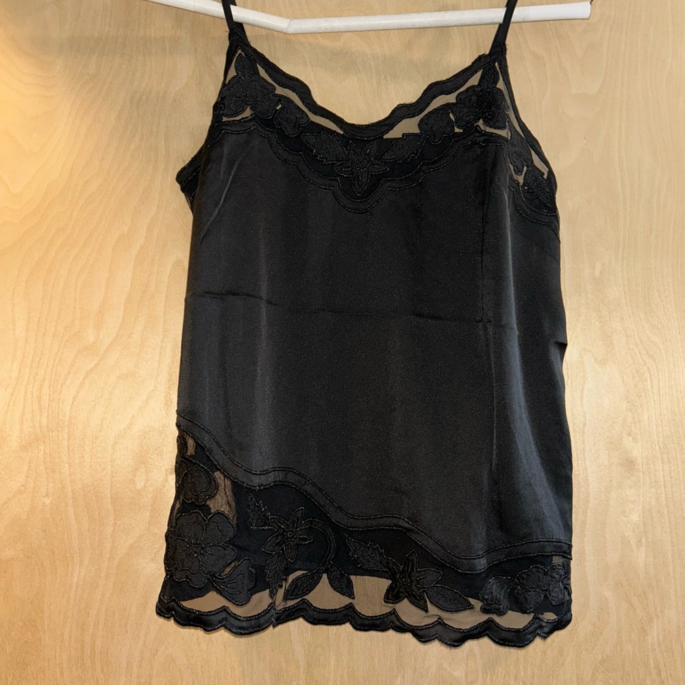 Express Black Floral Lace Cami